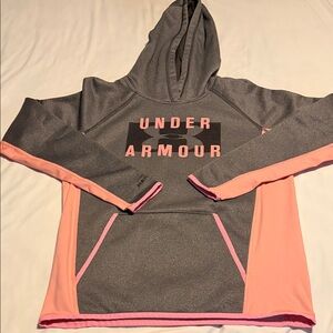 Under Armour Cold gear Charcoal and Coral Hoodie